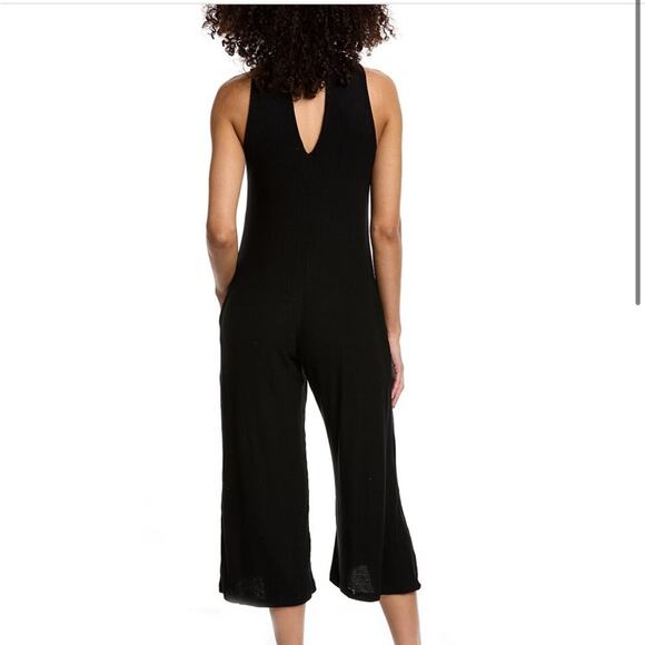 Elan Black Ribbed Sleeveless Jumpsuit Sz L NWT - Picture 12 of 14